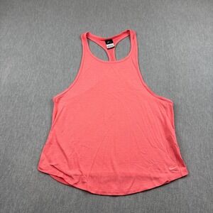 Nike Tank Top Womens Small Pink Dri Fit Club Training Racerback Gym Athletic